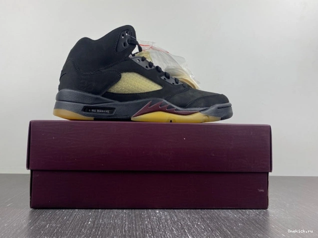 One Kick Black 5 Air Maniere x FD1330-001 Jordan A Ma 0804